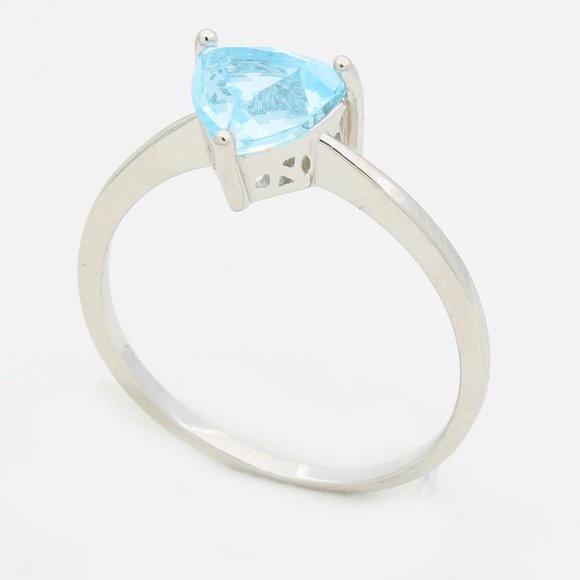 Sterling Silver Genuine Blue Topaz Ring - Picture 4 of 5